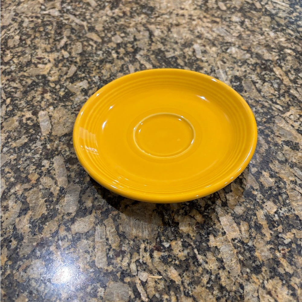 Vintage Fiesta Yellow Ceramic Saucer